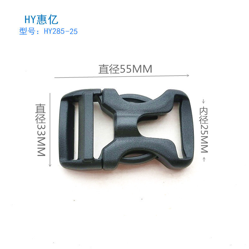 塑胶跑车型插扣 箱包配件的功能解析与25MM织带搭配指南